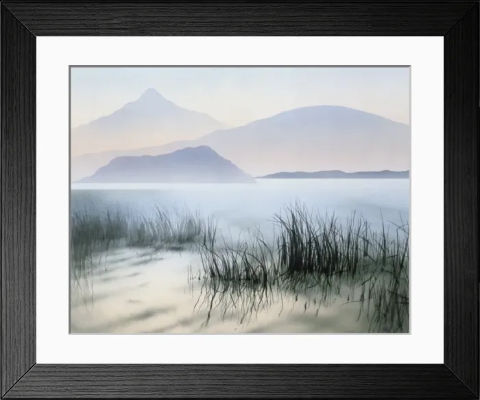 Framed Print : Fantasy Landscape with Lake and Reeds - Left Framed Print : Fantasy Landscape with Lake and Reeds - Left