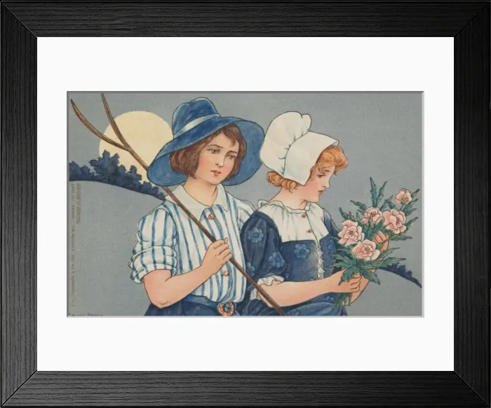 Framed Print : Two lovers in the fields by Florence Hardy Framed Print : Two lovers in the fields by Florence Hardy