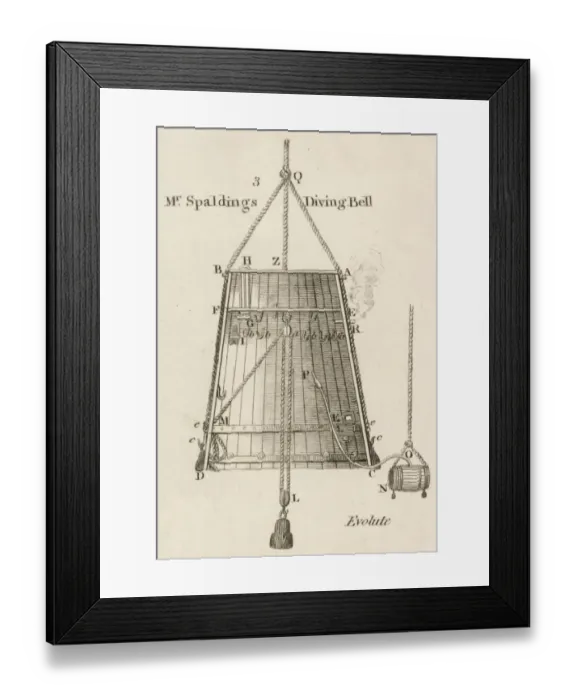 Framed Print : Spaldings bell cross section Framed Print : Spaldings bell cross section