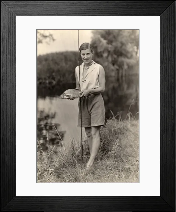 Framed Print : A good catch, Norfolk 1932 Framed Print : A good catch, Norfolk 1932