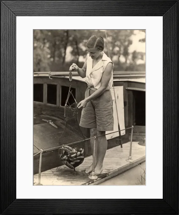 Framed Print : Weighing fish on board a boat Framed Print : Weighing fish on board a boat