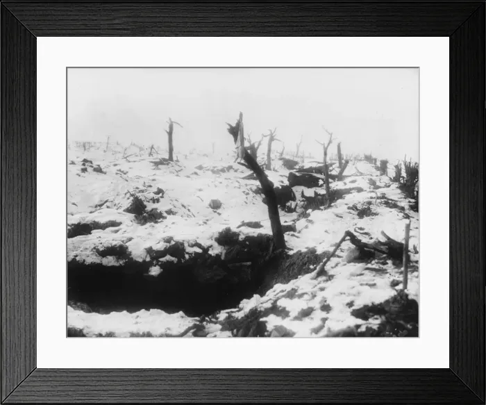 Framed Print : Dug-outs 1917 Framed Print : Dug-outs 1917