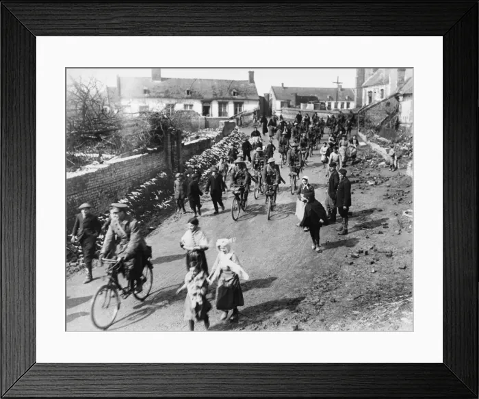 Framed Print : Retreat to Hindenburg Line 1917 Framed Print : Retreat to Hindenburg Line 1917