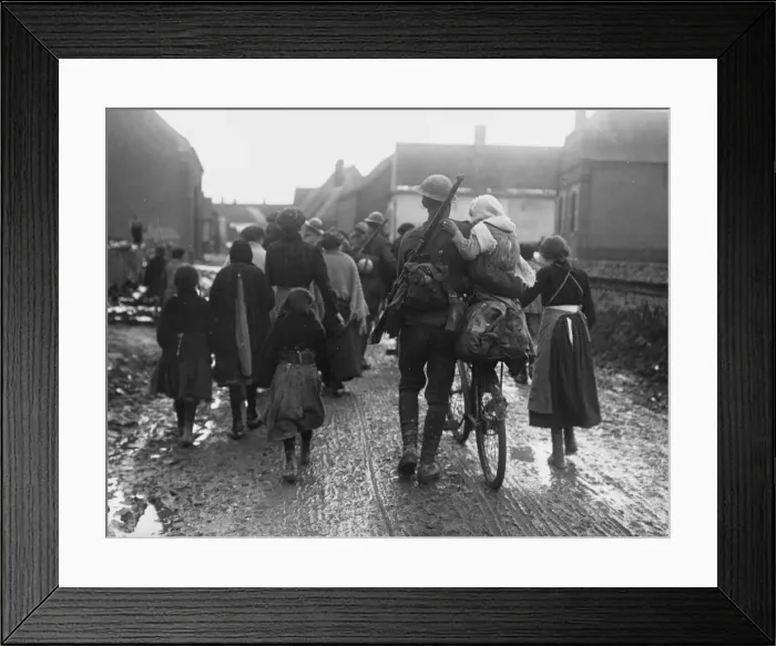 Framed Print : Retreat to Hindenburg Line 1917 Framed Print : Retreat to Hindenburg Line 1917