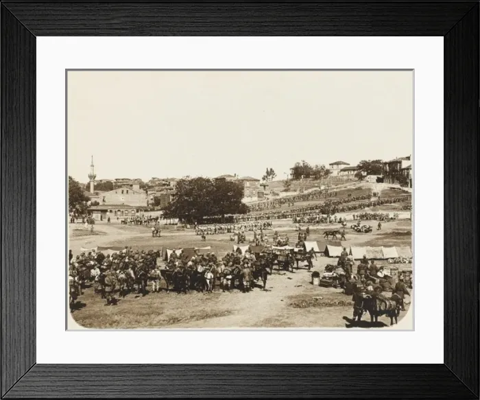 Framed Print : Turkish troop manoeuvres close to Constantinople Framed Print : Turkish troop manoeuvres close to Constantinople