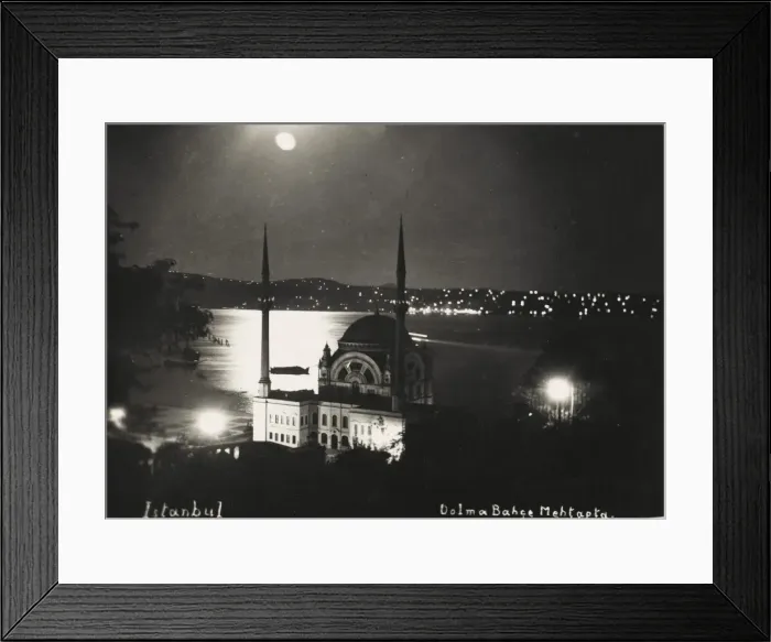Framed Print : The Dolmabahce Mosque, Constantinople at night Framed Print : The Dolmabahce Mosque, Constantinople at night