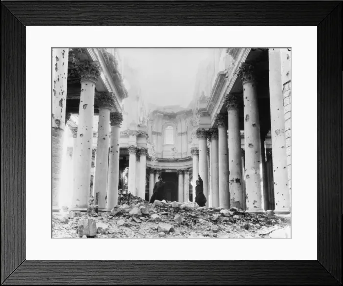Framed Print : Arras Cathedral ruins 1917 Framed Print : Arras Cathedral ruins 1917