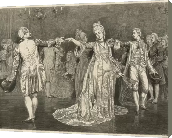 A Minuet. A dance scene showing a minuet