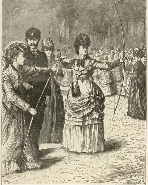 A Ladies Archery Match in Regents Park
