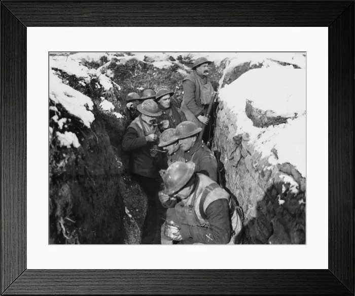 Framed Print : In the trenches 1917 Framed Print : In the trenches 1917