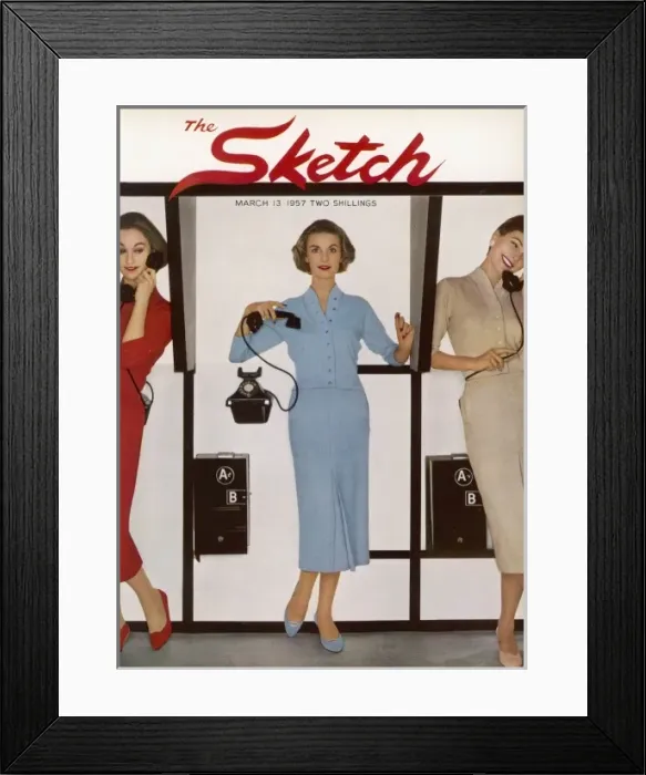 Framed Print : The Sketch front cover, 1957 Framed Print : The Sketch front cover, 1957