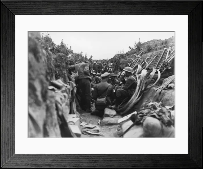 Framed Print : Communication trench 1916 Framed Print : Communication trench 1916