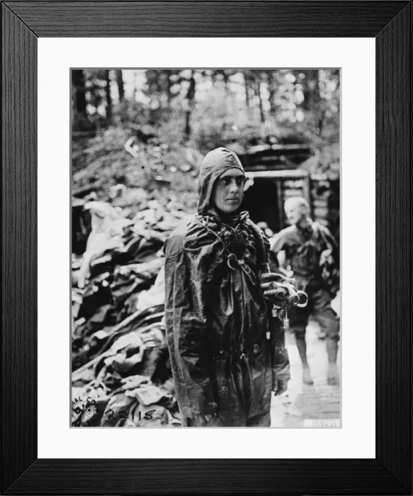 Framed Print : Rubber anti-gas suit 1918 Framed Print : Rubber anti-gas suit 1918