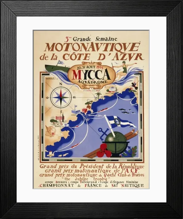 Framed Print : Motonautique de la Cote d Azur