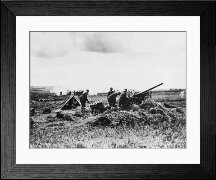 Framed Print : German Field Gun Battery 1918 Framed Print : German Field Gun Battery 1918