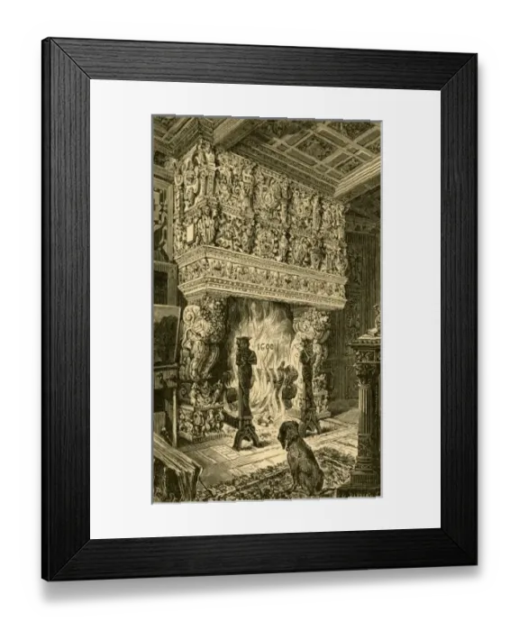 Framed Print : Fireplace of the Hotel Terre Neuve Framed Print : Fireplace of the Hotel Terre Neuve