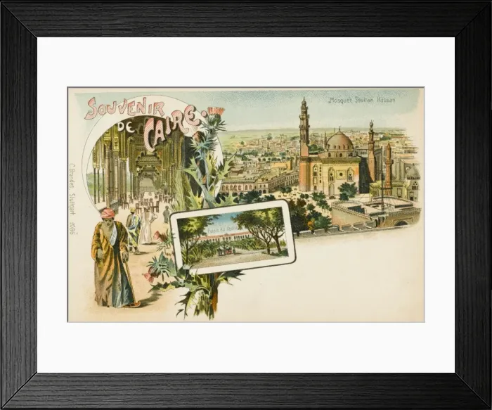 Framed Print : Souvenir postcard from Cairo Framed Print : Souvenir postcard from Cairo