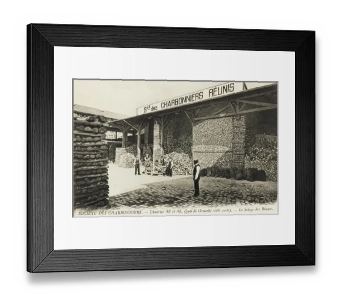 Framed Print : Charcoal works - Quay de Grenelle, Paris Framed Print : Charcoal works - Quay de Grenelle, Paris