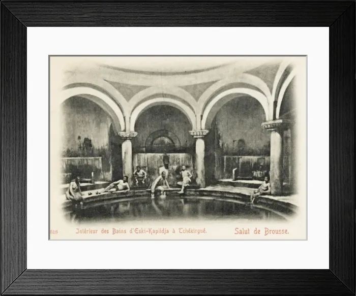 Framed Print : Bursa - Turkey - Interior of the Baths Framed Print : Bursa - Turkey - Interior of the Baths