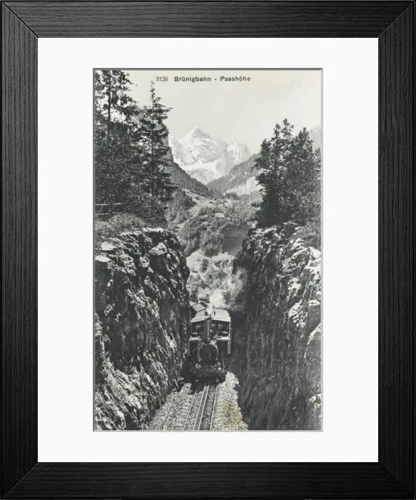 Framed Print : Narrow Gauge Swiss Railway -1905 Framed Print : Narrow Gauge Swiss Railway -1905