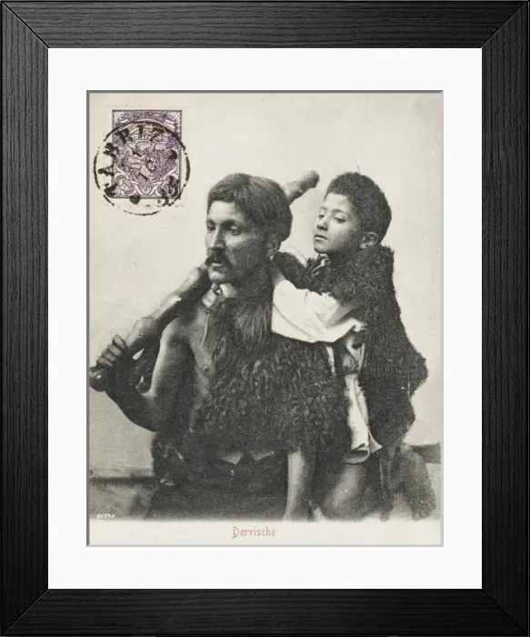 Framed Print : Persian Dervish with young son Framed Print : Persian Dervish with young son