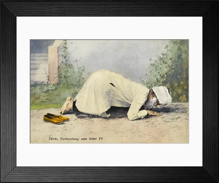 Framed Print : Balkans - Mostar - Turkish man at ritual prayer Framed Print : Balkans - Mostar - Turkish man at ritual prayer