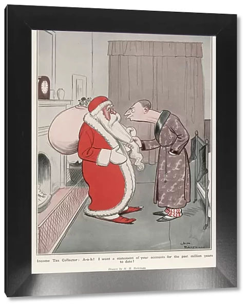 Santa caught by the tax inspector by H. M. Bateman