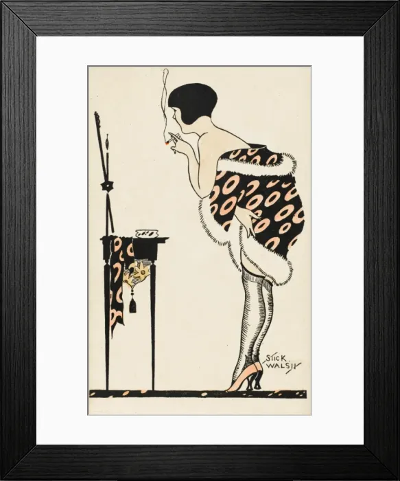 Framed Print : Lady checks her appearance in a dressing table mirror Framed Print : Lady checks her appearance in a dressing table mirror