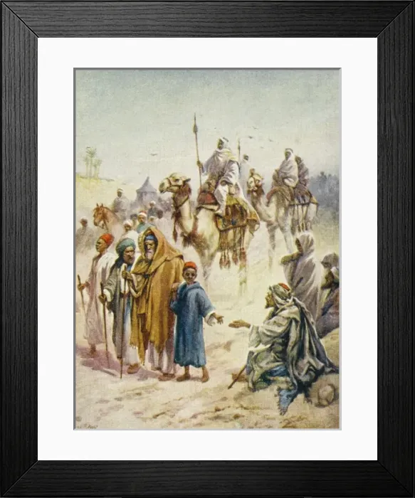 Framed Print : Road to Mecca - Camels and Pilgrims Framed Print : Road to Mecca - Camels and Pilgrims