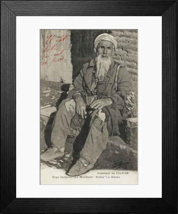 Framed Print : Cilicia - Adana - Turkish Beggar ( Sofou ) Framed Print : Cilicia - Adana - Turkish Beggar ( Sofou )