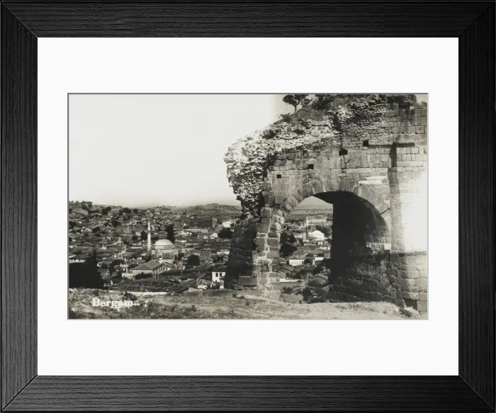 Framed Print : Pergamon, Turkey - view from the ruins toward Bergama Framed Print : Pergamon, Turkey - view from the ruins toward Bergama