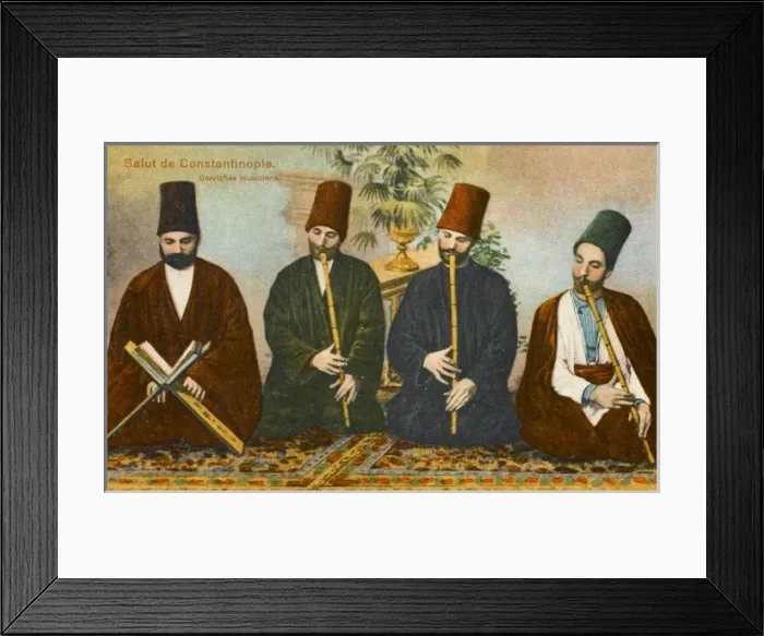 Framed Print : Four Mevlevi Musicians Framed Print : Four Mevlevi Musicians