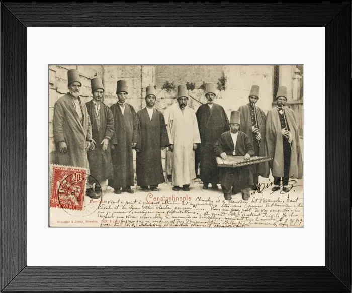 Framed Print : Group of Dervishes, including musicians Framed Print : Group of Dervishes, including musicians