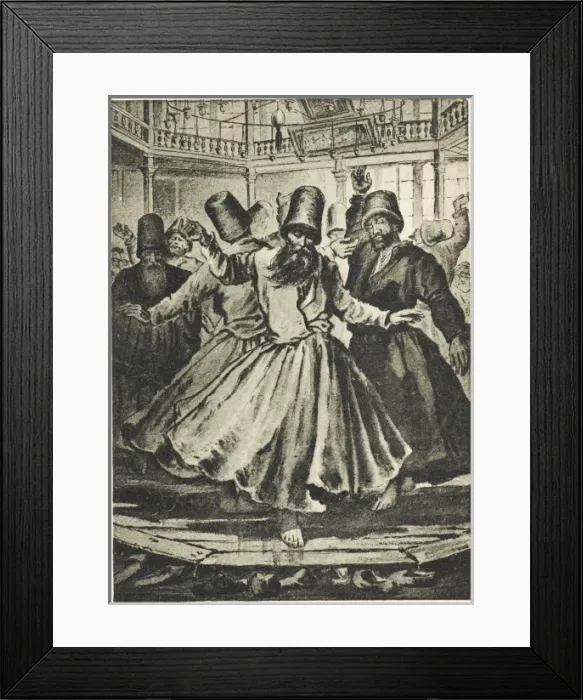 Framed Print : Mevlevi Dervishes - The Sema (Constantinople) Framed Print : Mevlevi Dervishes - The Sema (Constantinople)