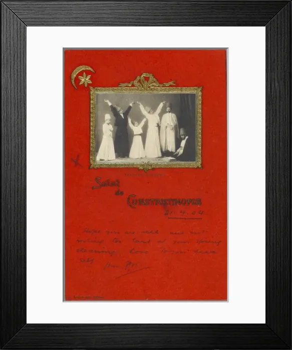 Framed Print : Group of Mevlevi Dervishes - Istanbul - with children Framed Print : Group of Mevlevi Dervishes - Istanbul - with children