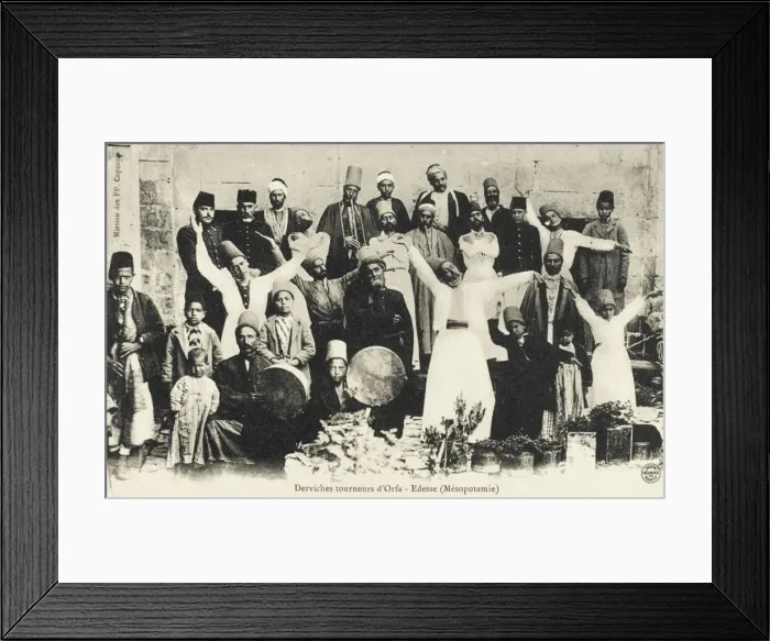 Framed Print : Whirling Dervishes with instruments - Urfa Framed Print : Whirling Dervishes with instruments - Urfa