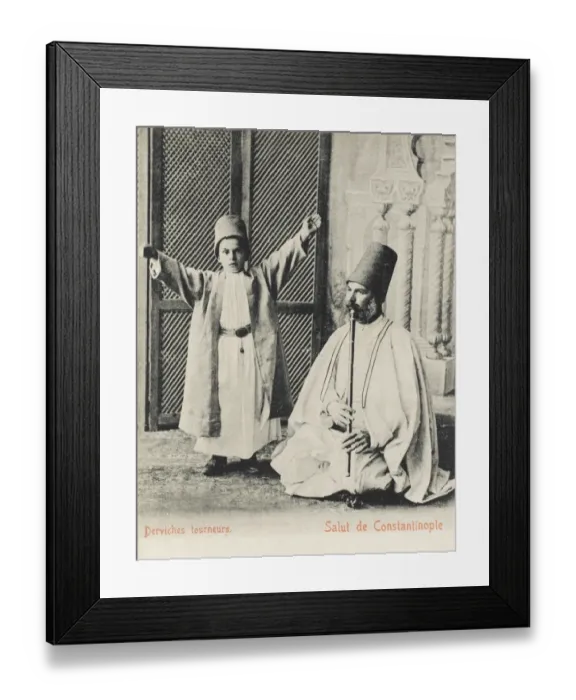 Framed Print : Constantinople - Young child practising whirling Framed Print : Constantinople - Young child practising whirling