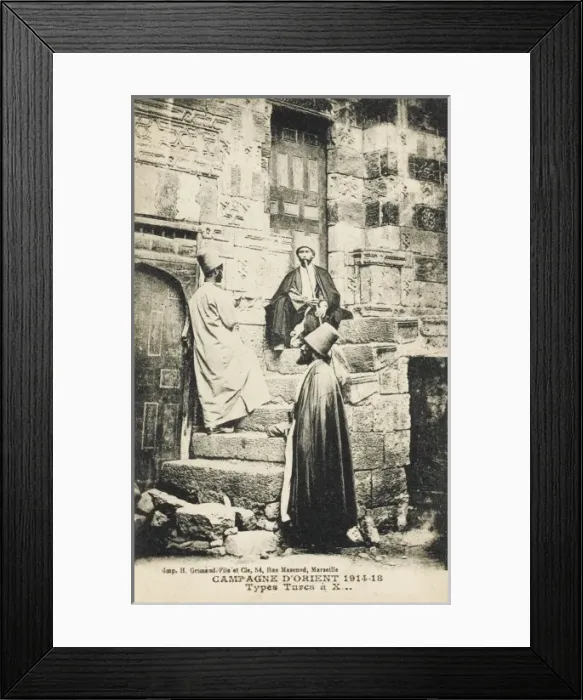 Framed Print : Three Mevlevi Dervishes outside ancient buildings Framed Print : Three Mevlevi Dervishes outside ancient buildings