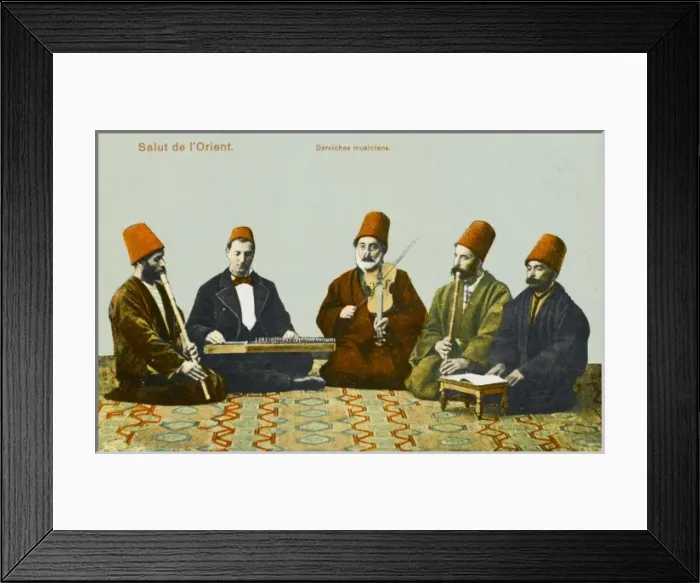 Framed Print : Ottoman Empire - Dervish Musicians Framed Print : Ottoman Empire - Dervish Musicians