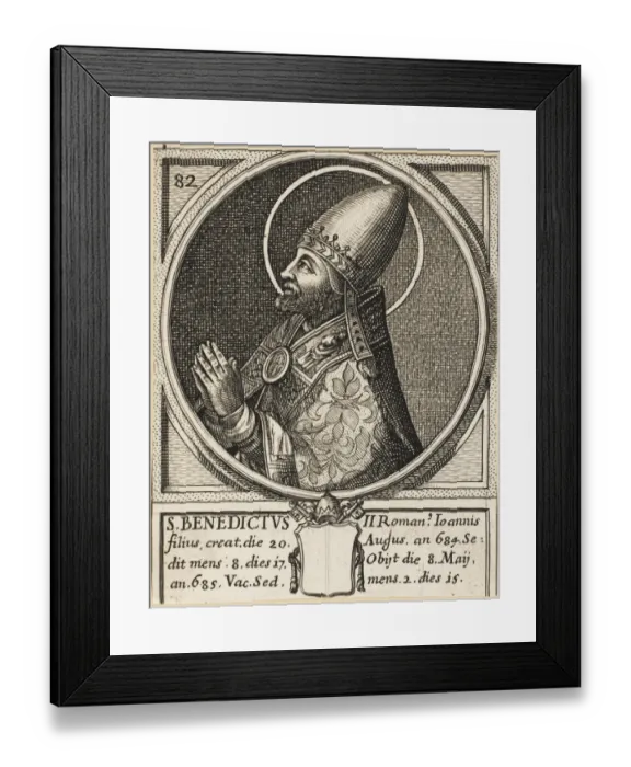 Framed Print : Pope Benedictus II Framed Print : Pope Benedictus II