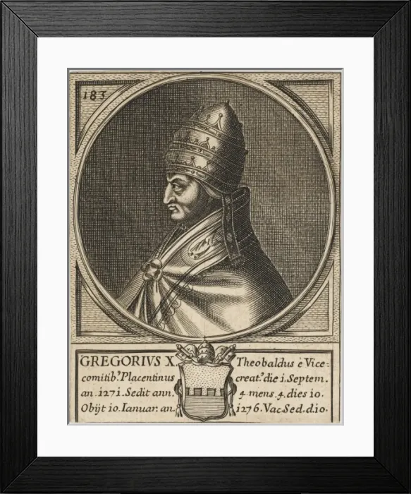Framed Print : Pope Gregorius X Framed Print : Pope Gregorius X