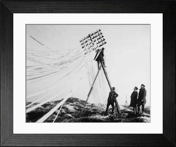 Framed Print : Frost covered telephone wires Framed Print : Frost covered telephone wires