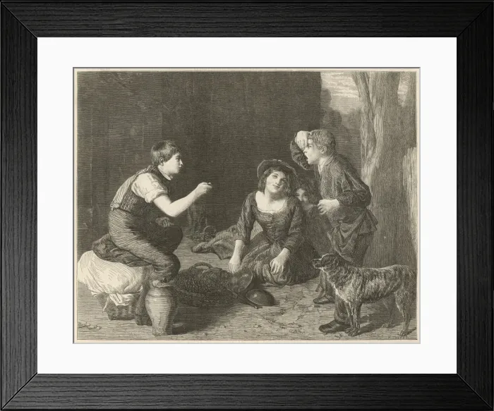 Framed Print : Children Playing a Game Framed Print : Children Playing a Game
