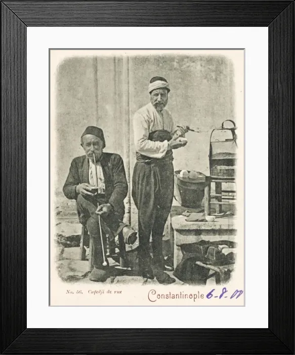 Framed Print : Street coffee House - Constantinople Framed Print : Street coffee House - Constantinople