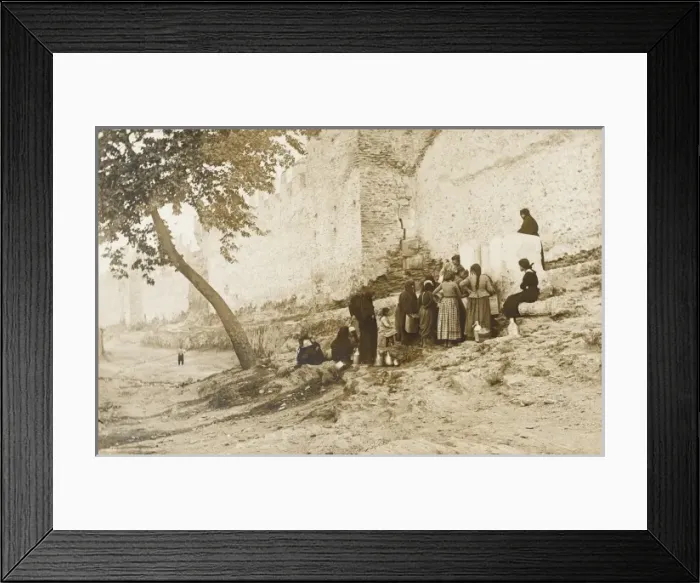 Framed Print : Ladies collect water - Constantinople city walls Framed Print : Ladies collect water - Constantinople city walls