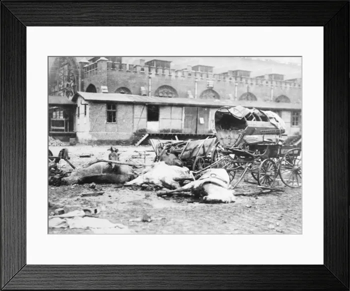 Framed Print : Bombing of Bruges 1918 Framed Print : Bombing of Bruges 1918