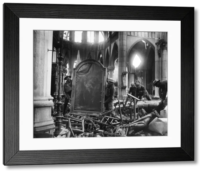 Framed Print : Removing treasures for safety 1918 Framed Print : Removing treasures for safety 1918
