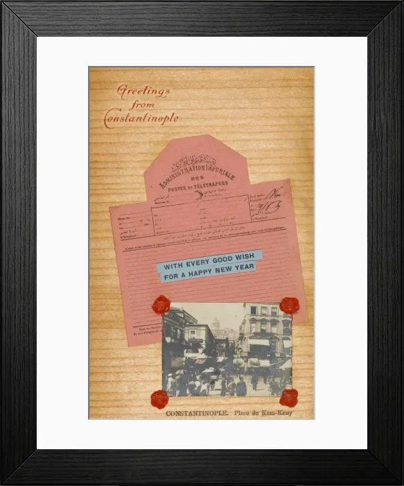 Framed Print : Fantasy card - Istanbul - Telegram form Framed Print : Fantasy card - Istanbul - Telegram form