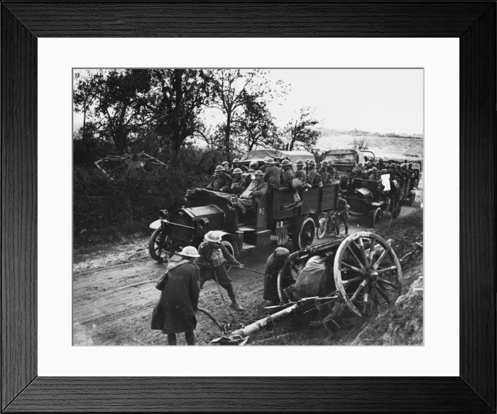 Framed Print : Transporting troops 1918 Framed Print : Transporting troops 1918