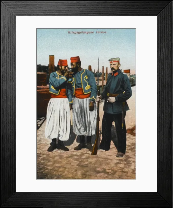 Framed Print : WW1 - French Turkos troops - Prisoners of War Framed Print : WW1 - French Turkos troops - Prisoners of War
